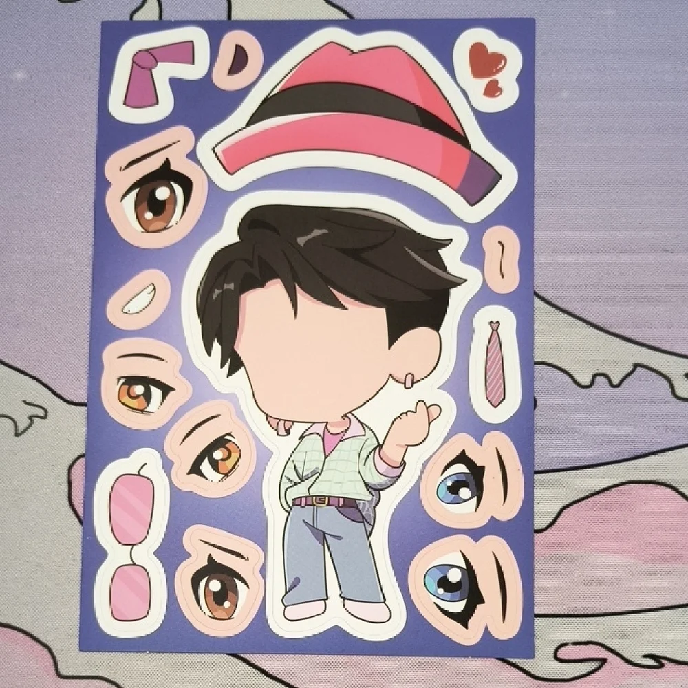 Kids Cartoon Character Sticker Set - Multicolor Jinu Kpop Demon Hunters Saja